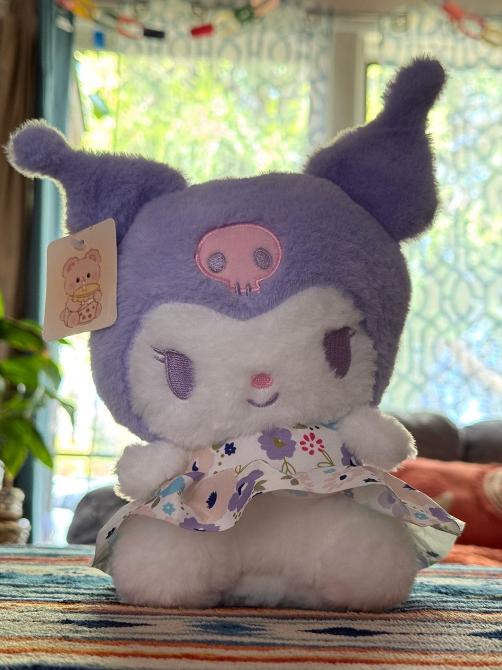 Kuromi Cute Purple and White Plush Toy 8”